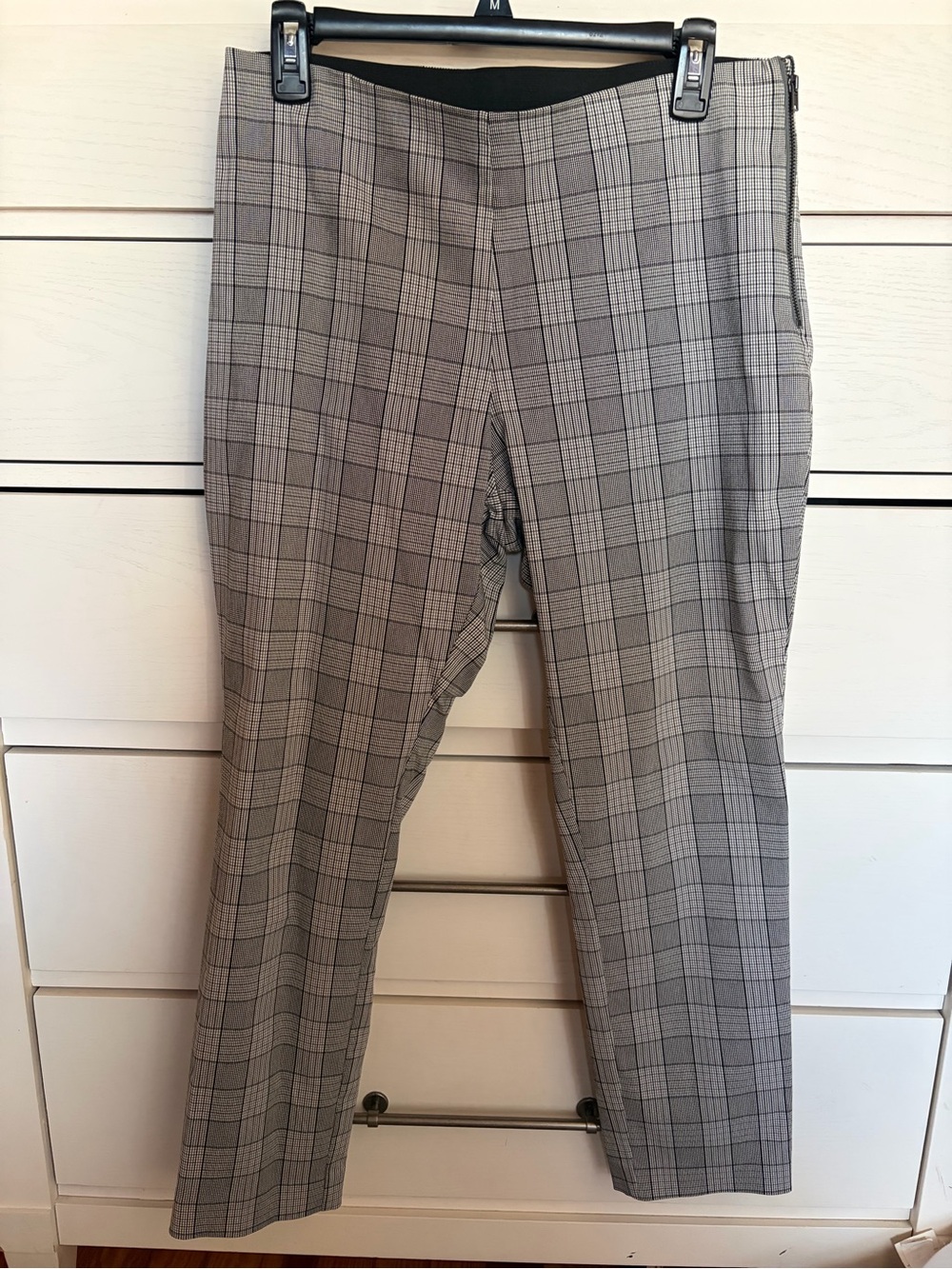 a new day Gray Plaid Straight Leg Dress Pants